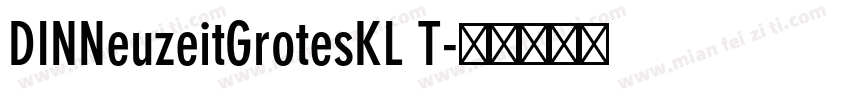 DINNeuzeitGrotesKL T字体转换